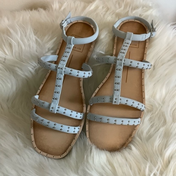 Dolce Vita Kole Blue Strappy Studded Sandals Sz-7.5 - Picture 4 of 6